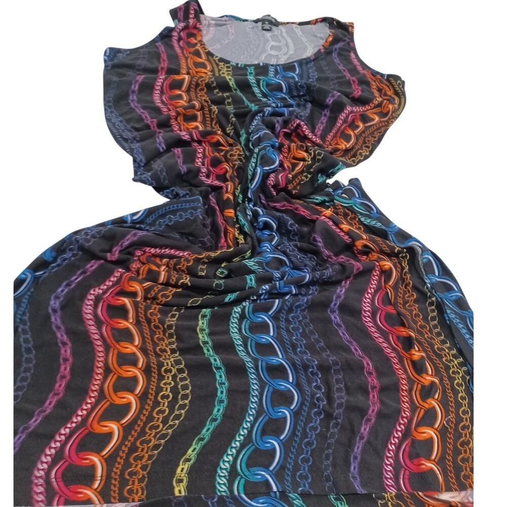 Rouge Collection Multicolor Women's Dress 3X